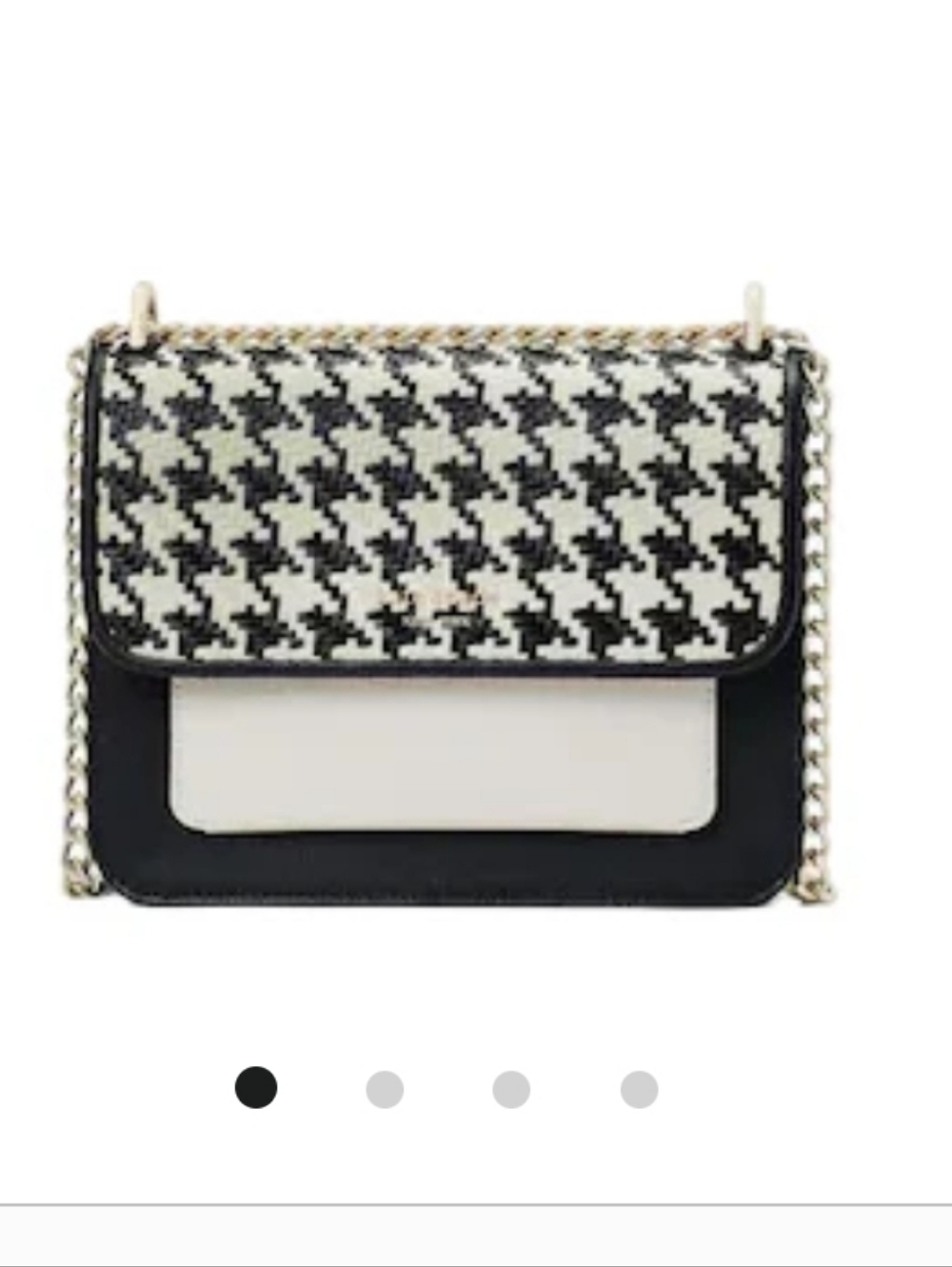 Kate Spade Black & White Crossbody Bag - Chic Chain Strap
